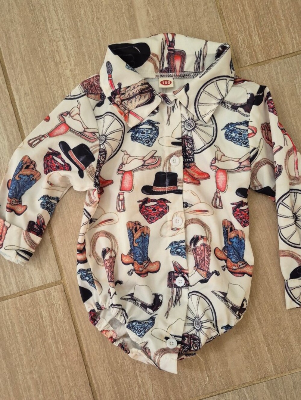 Boys Western Print Bubble